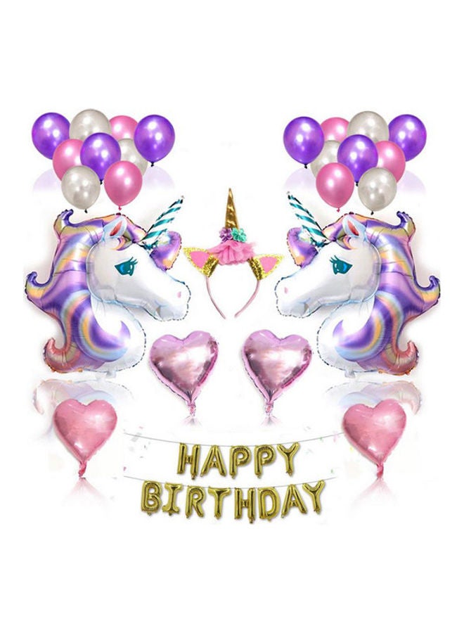 مس تيارا مجموعة ديكورات لحفلات أعياد الميلاد بطابع اليونيكورن - Image 1