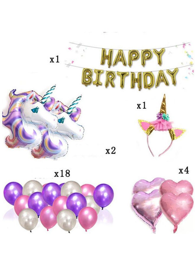 مس تيارا مجموعة ديكورات لحفلات أعياد الميلاد بطابع اليونيكورن - Image 2