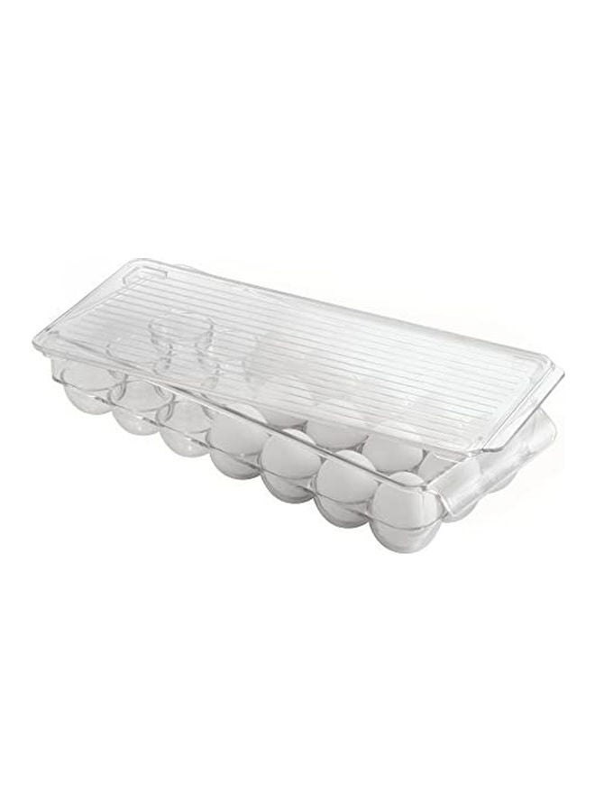AIWANTO - Egg Holder With Handle And Lid White 37.5 x 7.6 x 7.6cm - Image 1