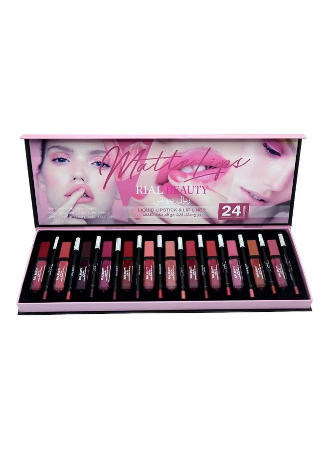 RIAL BEAUTY Liquid Lipstick & Lip Liner Set Multicolour  - Image 1