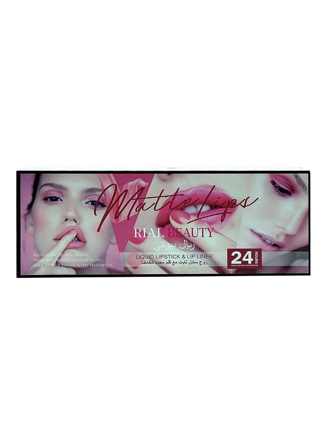 RIAL BEAUTY Liquid Lipstick & Lip Liner Set Multicolour  - Image 2