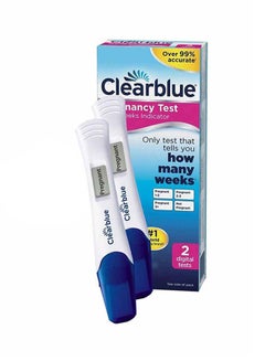 Clearblue Pack Of 2 Digital Pregnancy Test Strips For Rapid Detection With Week Indicator  - Image 2