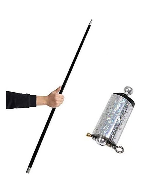 Metal Appearing Cane With Wand