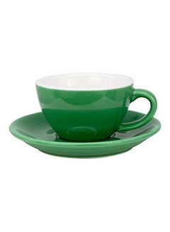 MIBRU Coffee Cup With Saucer Green 150ml  - Image 1