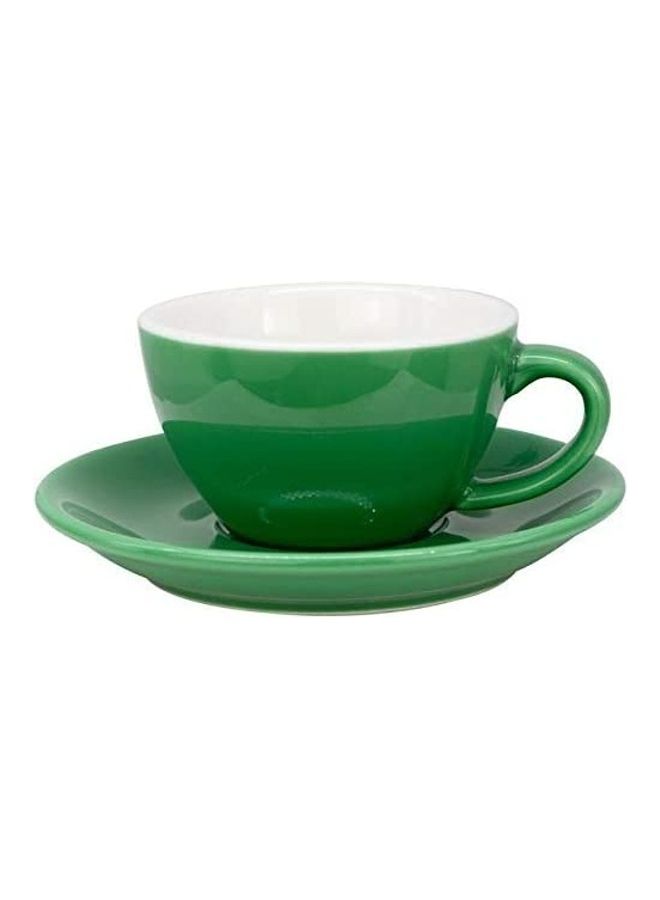 MIBRU - Coffee Cup With Saucer Green 150ml - Image 1