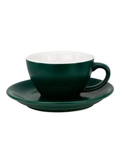 MIBRU Coffee Cup With Saucer Green 150ml  - Image 1