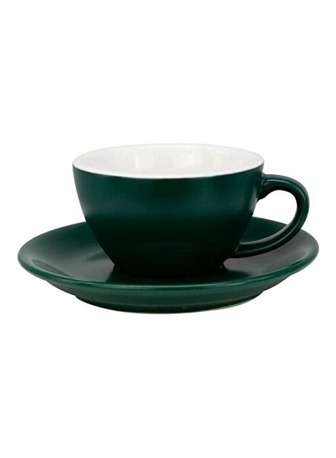 MIBRU - Coffee Cup With Saucer Green 150ml - Image 1