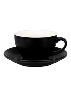MIBRU Coffee Cup With Saucer Black 200ml  - Image 1