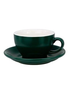 MIBRU Coffee Cup With Saucer Green 200ml  - Image 1