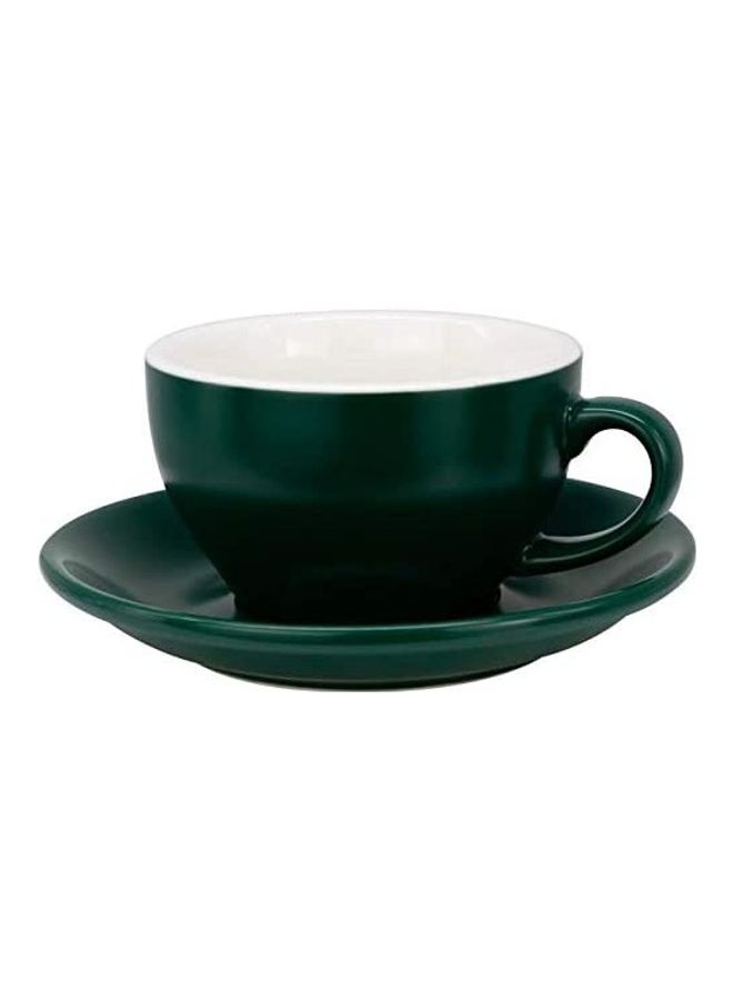 MIBRU - Coffee Cup With Saucer Green 200ml - Image 1
