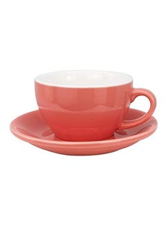 MIBRU Coffee Cup With Saucer Pink 200ml  - Image 1
