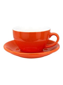 MIBRU Coffee Cup With Saucer Orange 200ml  - Image 1