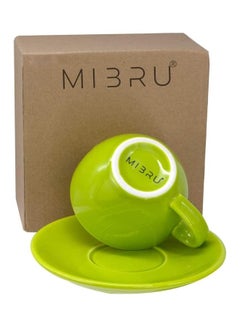 MIBRU Coffee Cup With Saucer Pistachio 200ml  - Image 2