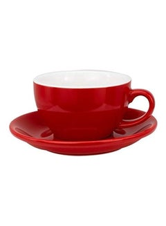 MIBRU Coffee Cup With Saucer Red 200ml  - Image 1