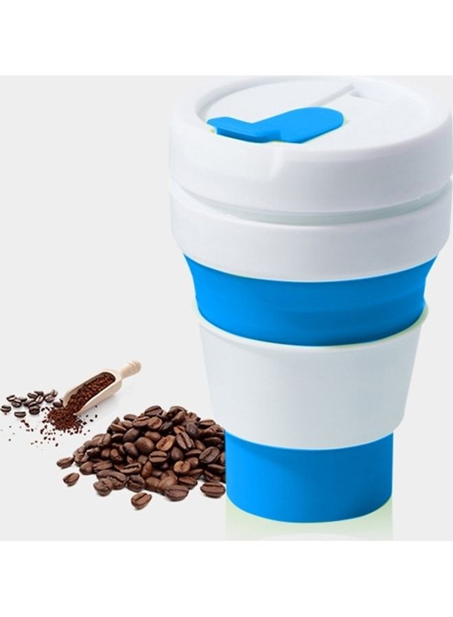 كوب بحجم الجيب مع غطاء أزرق/ أبيض 20x6x6سم  - Image 2