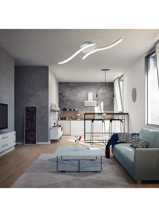 Simple Design Curved Light Ceiling Lamp Warm White - Image 3