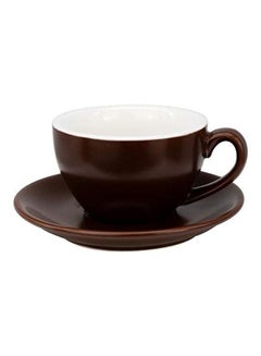 MIBRU Coffee Cup With Saucer Brown 250ml  - Image 1
