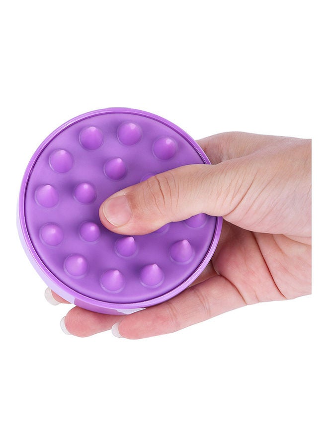 فرشاة سيليكون لغسل الشعر وتدليك فروة الرأس أرجواني - Image 2