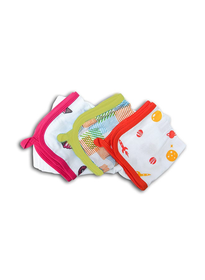 Wonder Wee - 3-Piece Various Print Baby Napkin Set - Image 1