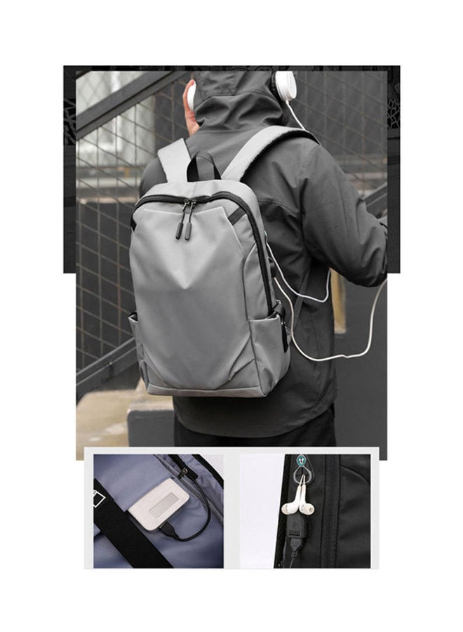 Beauenty Waterproof Student Backpack Travelling Bag Grey - Image 2