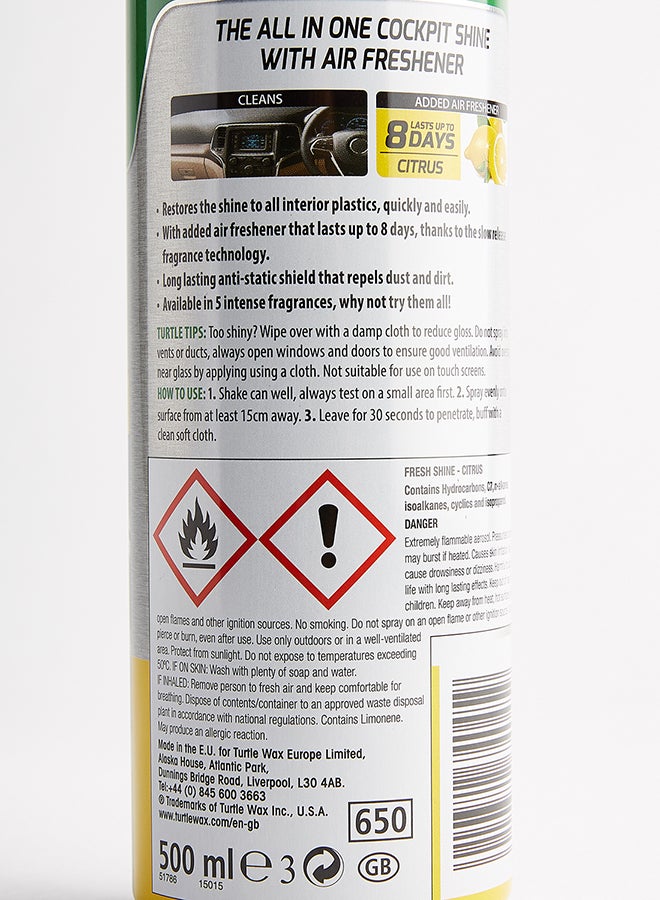 Turtle wax Fresh Cockpet Shine With 8 Days Citrus Air Freshener - Image 3