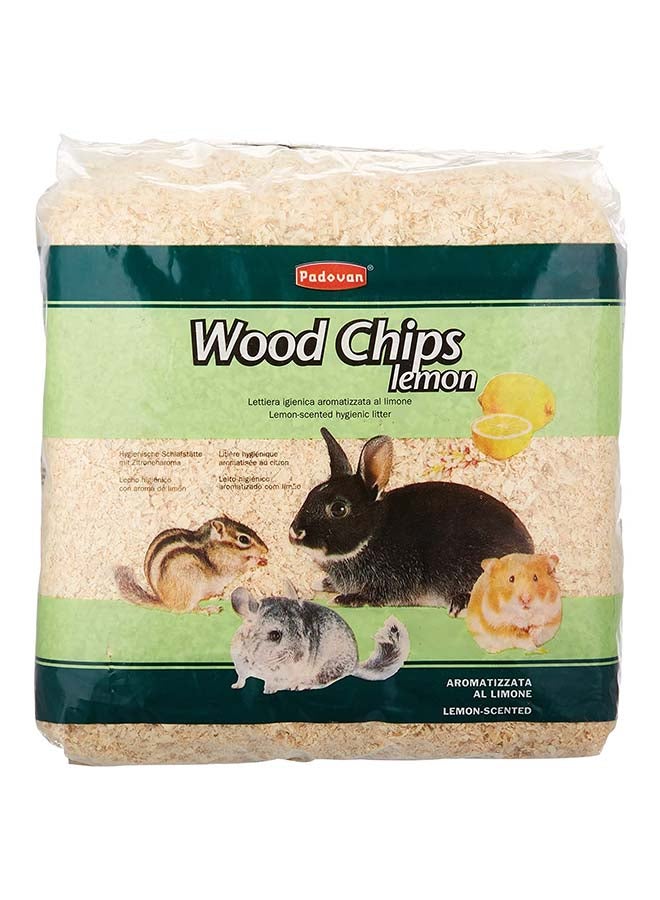 بادوفان غطاء سرير Wood Chips للحيوانات الأليفة الصغيرة برائحة الليمون 1كيلوجرام - Image 1