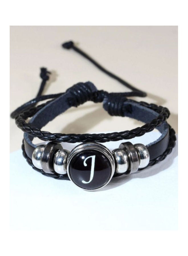Graphic Letter J Braided Bracelet  - Image 1