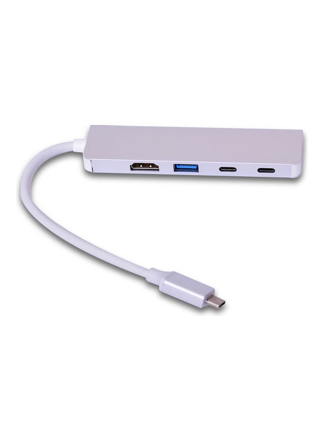 Generic - Type C Hub 4 In 1 Hdmi-Usb 3.0-Type C S-1660 White - Image 1