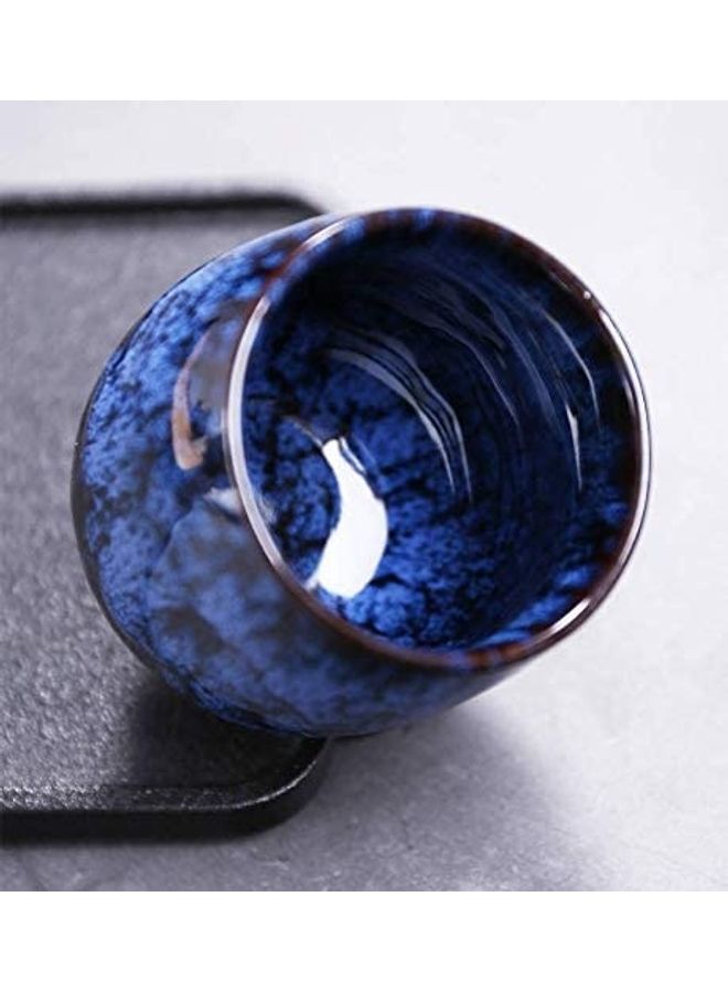 Set Of 2 Handmade Espresso Mugs Blue/Black 12*12*11cm - Image 3