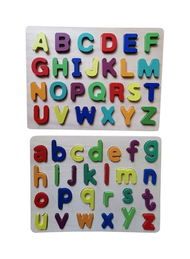 لعبة أحجية خشبية لتعلم الحروف الأبجدية كابيتال وسمول - Image 1
