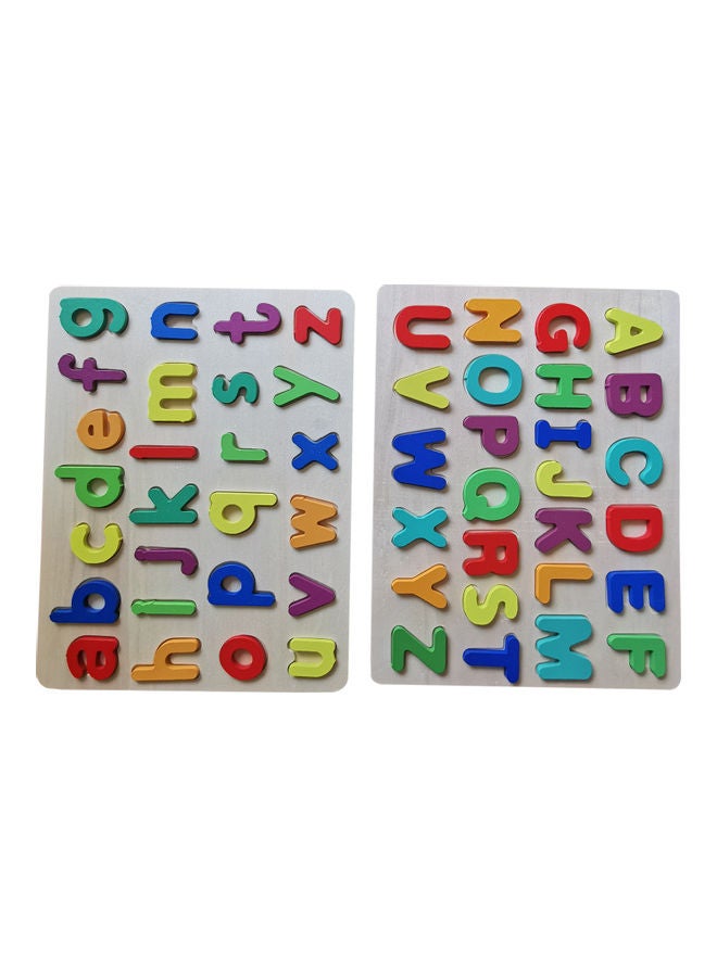 لعبة أحجية خشبية لتعلم الحروف الأبجدية كابيتال وسمول - Image 4