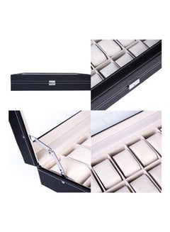 Watch Box 24 Slot PU Leather Top Glass Display Watch Storage Jewllery Case Organizer - v1621917829/N47595658A_2