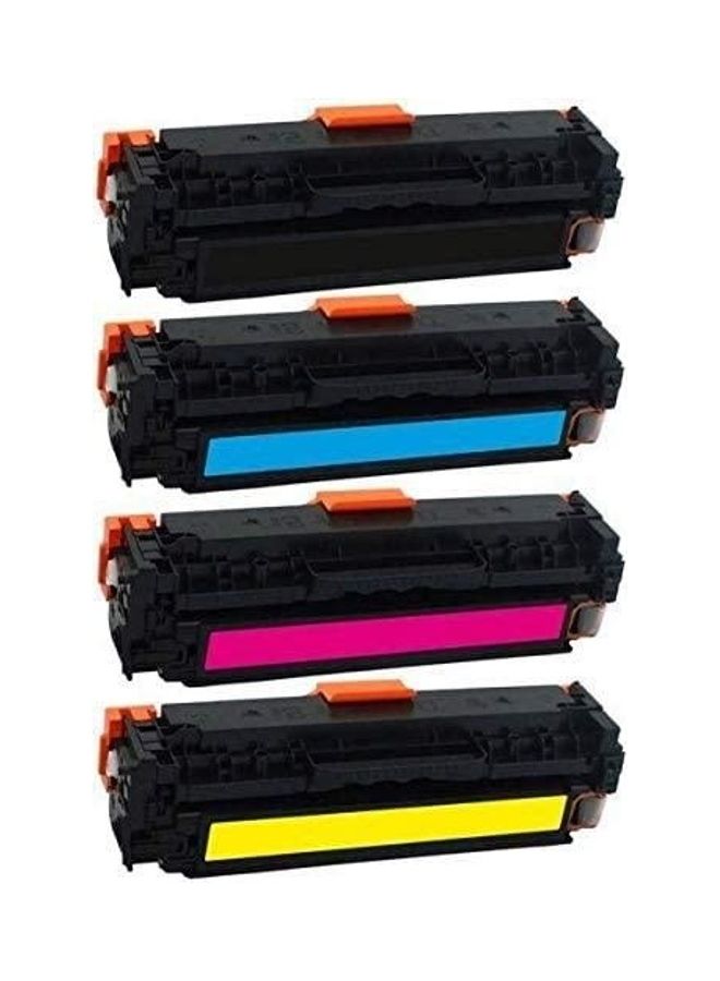 طقم خراطيش حبر من 4 قطع متوافقة مع طراز CF210/CF211/CF212/CF213 أسود/ سماوي/ أصفر/ ماجينتا - Image 1