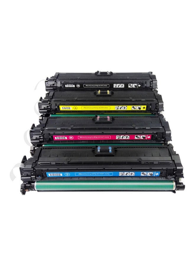 مجموعة خراطيش حبر متوافقة من 4 قطع طراز CE400/CE401/CE402/CE403 أسود/ سماوي/ أصفر/ ماجينتا - Image 1