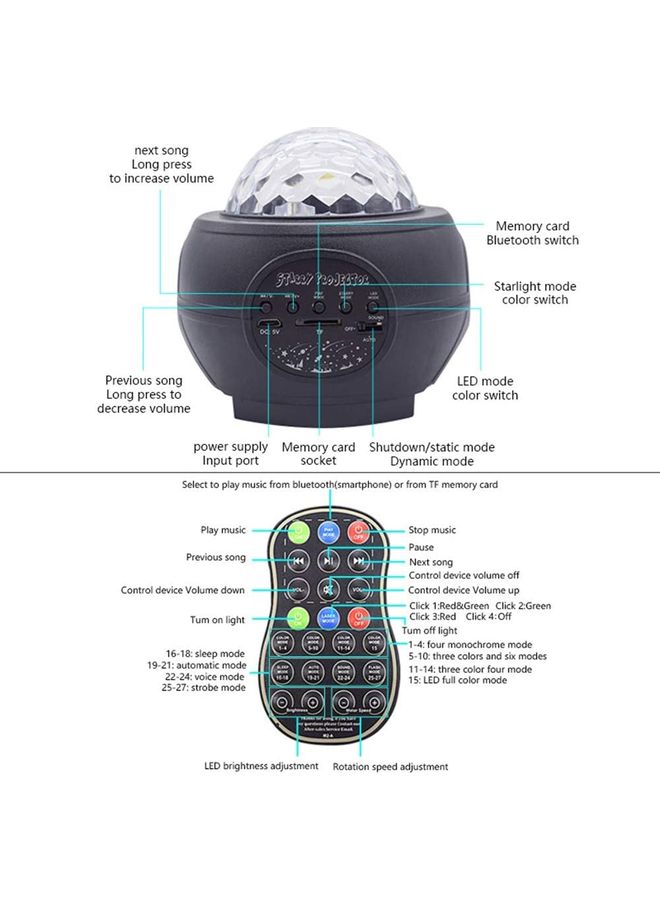 XiuWoo LED Galaxy Starry Light Projector Multicolour - Image 4