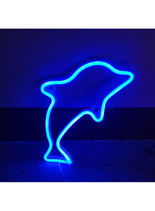 Neon LED Dolphin Sign Shaped Light Blue - Image 2