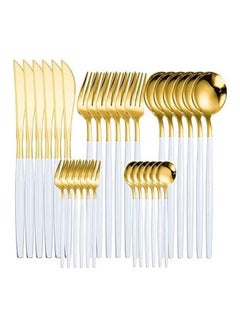 30-Piece Knife Fork Spoon Full Set Multicolour