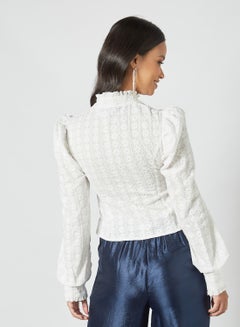 sister jane Floral Embroidered Top White  - Image 2