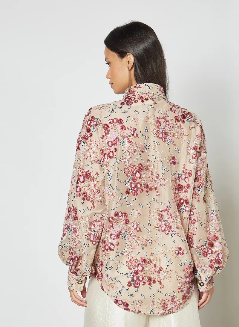 sister jane Sequin Oversized Shirt
