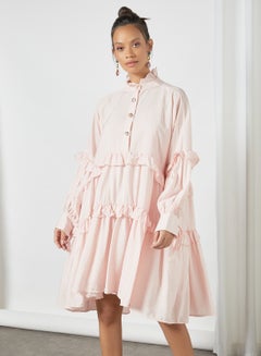 sister jane Oversized Midi Dress Pink  - Image 1