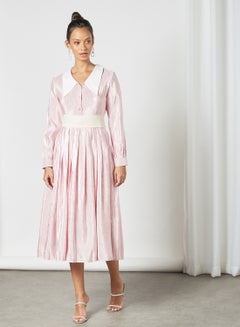 sister jane Pleated Midi Dress Pink  - Image 1