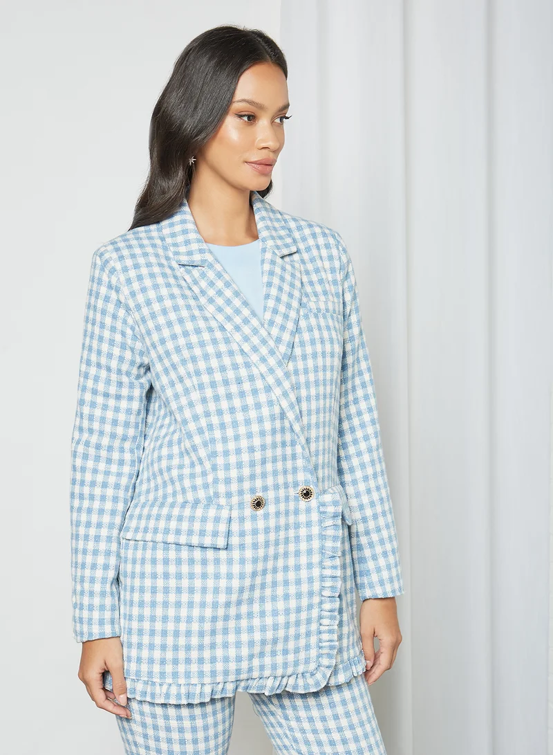 sister jane Longline Gingham Blazer