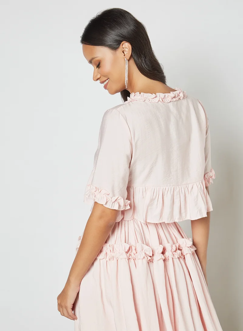 sister jane Ruffled Crop Top