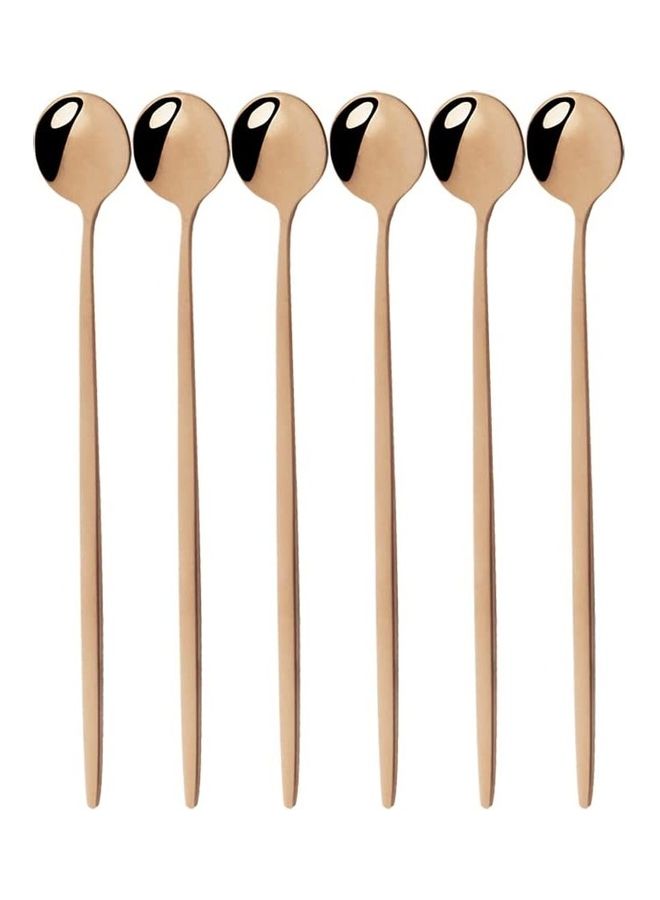 XiuWoo 6-Piece Dinnerware Cutlery Set Gold/Black