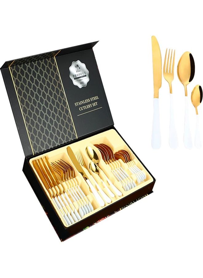 XiuWoo 24-Piece Cutlery Set Multicolour