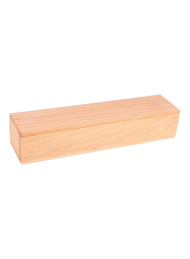 XiuWoo 5-Piece Wooden Cutlery Set With Pull Out Box Beige  - Image 2