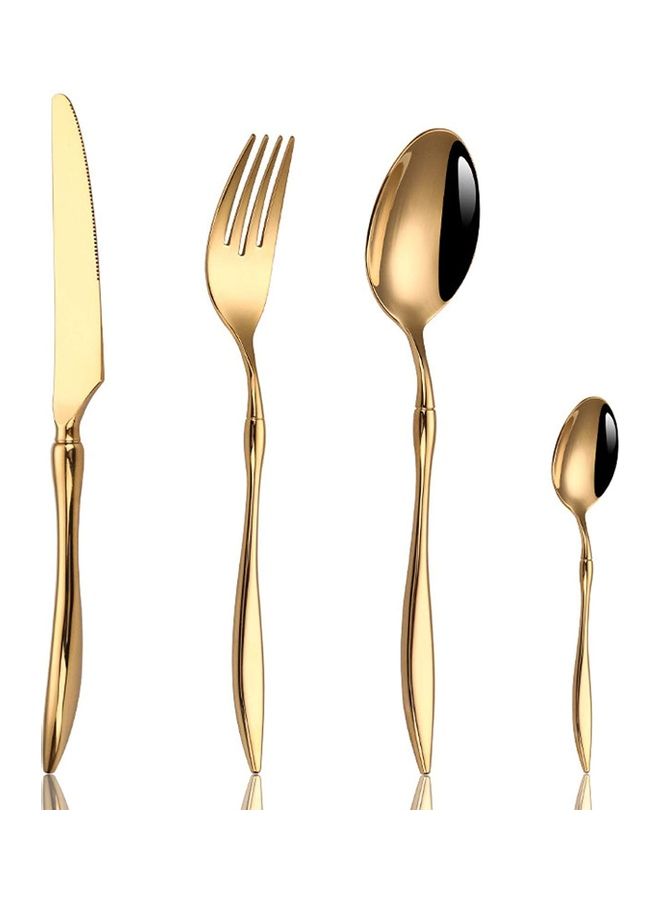 XiuWoo 4-Piece Cutlery Set Gold