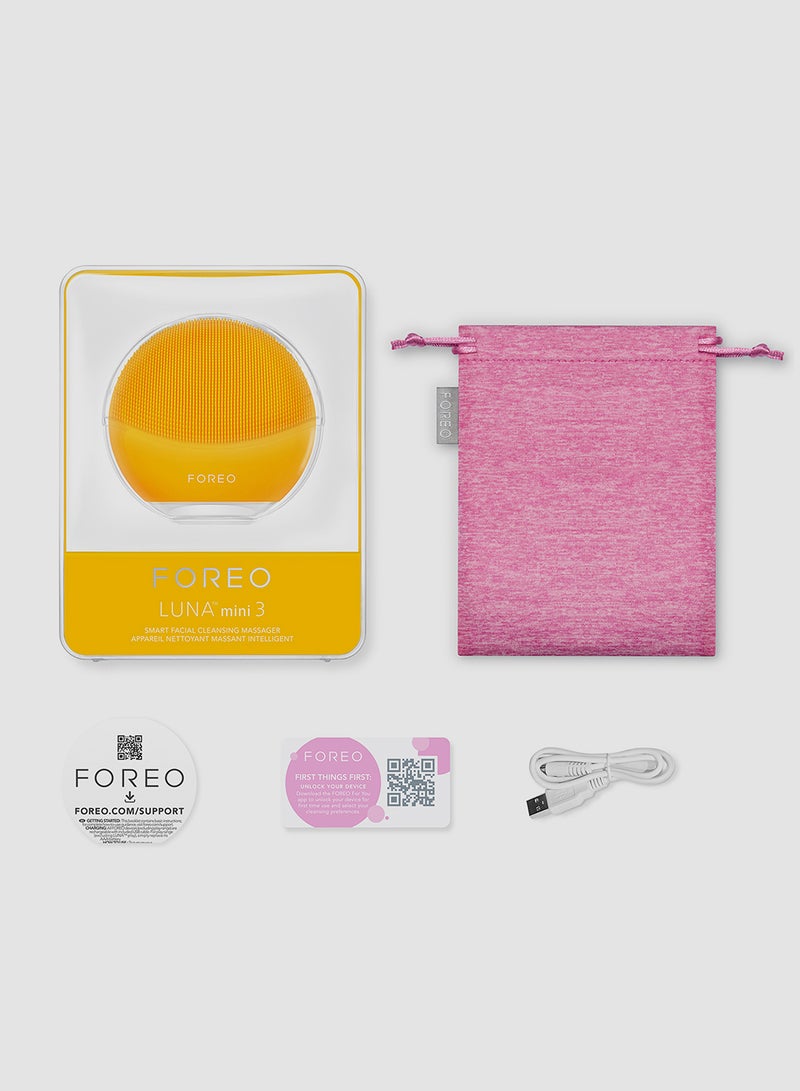 فوريو جهاز تدليك وتنظيف الوجه الذكي لونا ميني 3 أصفر 4.5سم - Image 3
