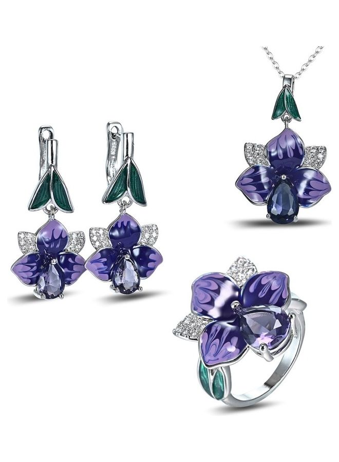 نيبمينينت طقم مجوهرات بتصميم زهور - Image 1