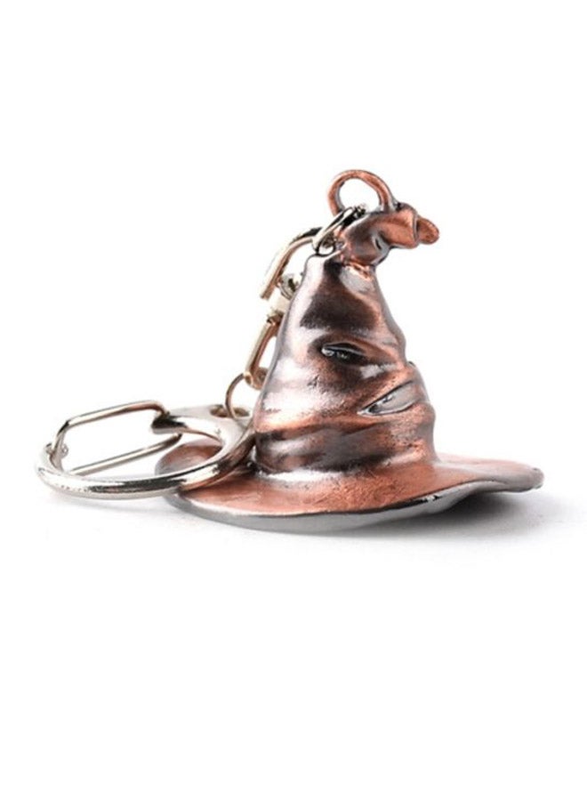Sharpdo Classic Alloy Magic Hat Key Chains Rings Car Pendants Children Toys Rose Gold/Silver - Image 2